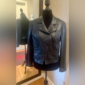 WHITE HOUSE BLACK MARKET MOTO Jacket -size 12